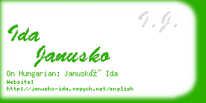 ida janusko business card